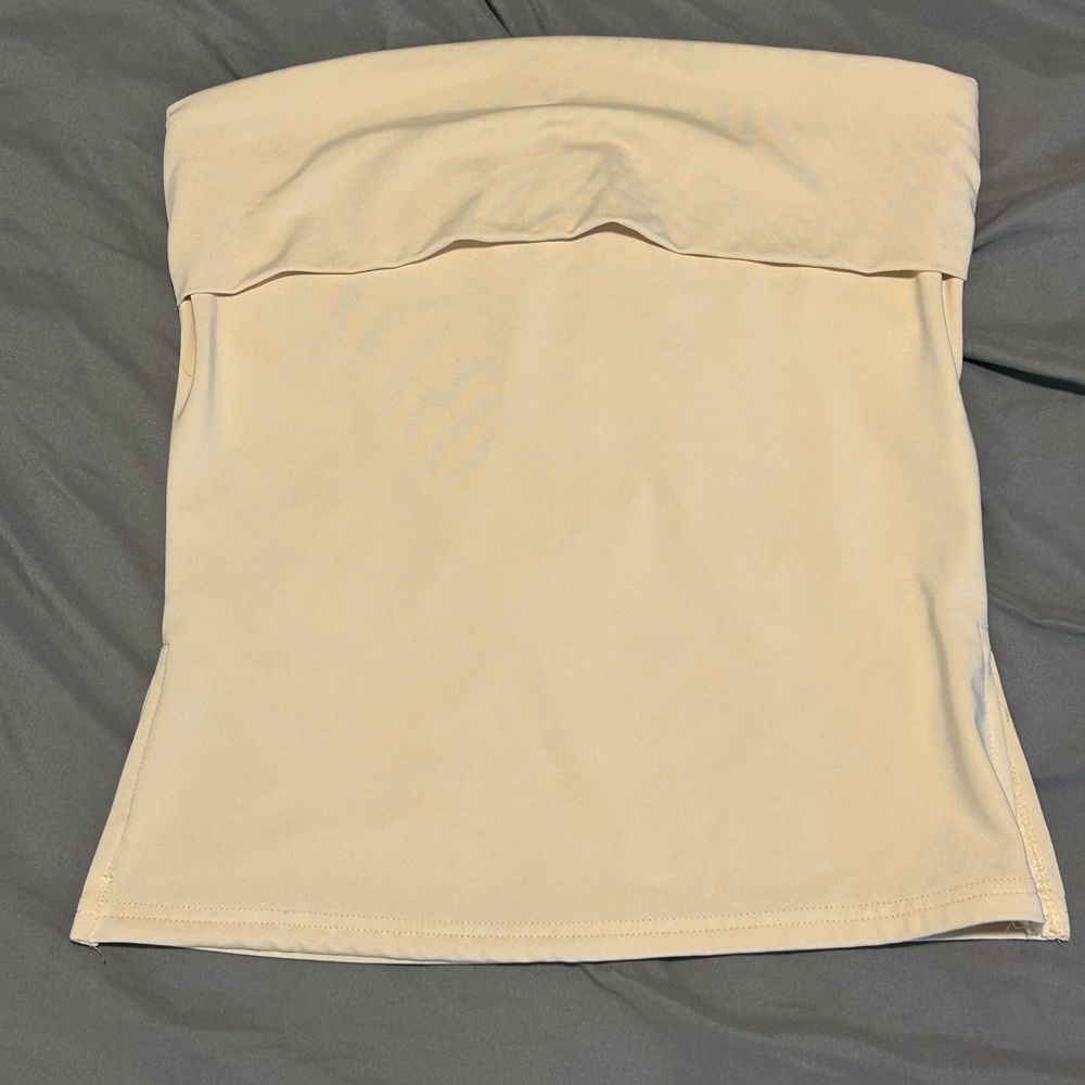Butter yellow Strapless Tube Top